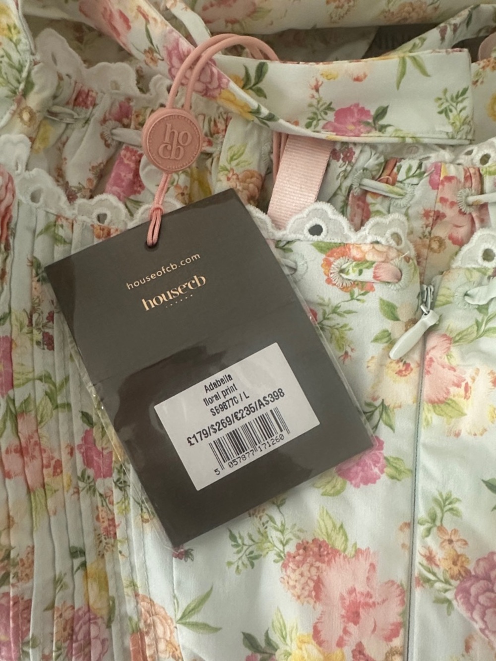 House of CB Pastel Floral Halter Midi Dress in Pink and Yellow regular cup - Picture 2 of 6